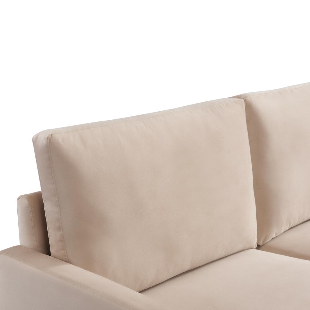 57 Inch Wide Upholstered Two Cushion Loveseat with Square Arms. Picture 11