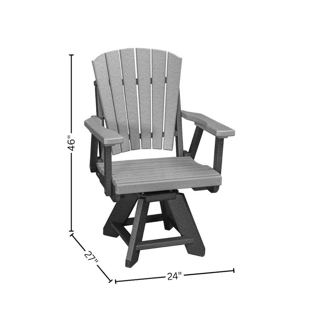 Round Dining Set, 5-Piece, All-Weather HDPE, Umbrella Hole, Gray. Picture 7