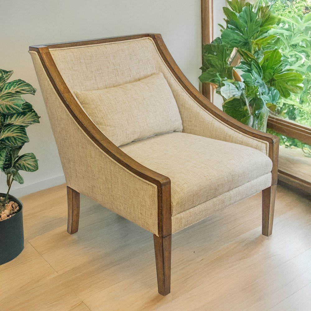 OS Home Occasional Side Accent Chair Model DS305 Desert Ivory. Picture 2