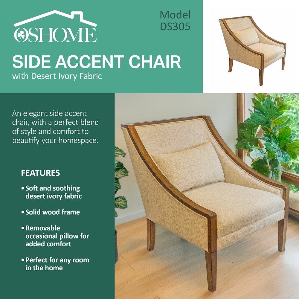 OS Home Occasional Side Accent Chair Model DS305 Desert Ivory. Picture 4