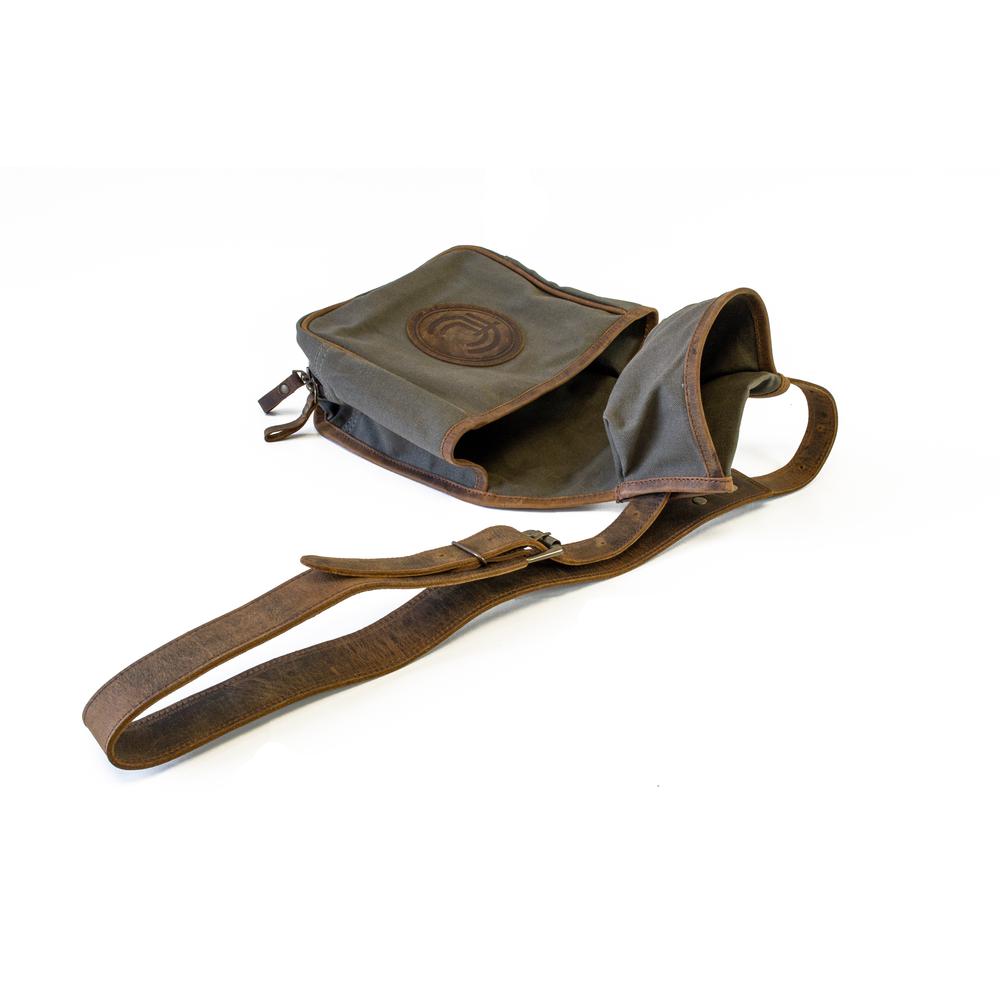 Canvas and Leather Skeet Pouch. Picture 2