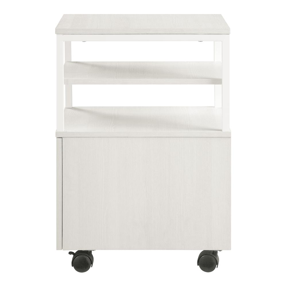 Contempo Mobile Cart in White Oak, CNT15-WK. Picture 5