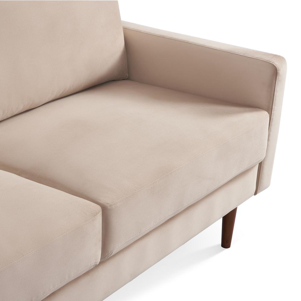 57 Inch Wide Upholstered Two Cushion Loveseat with Square Arms. Picture 12
