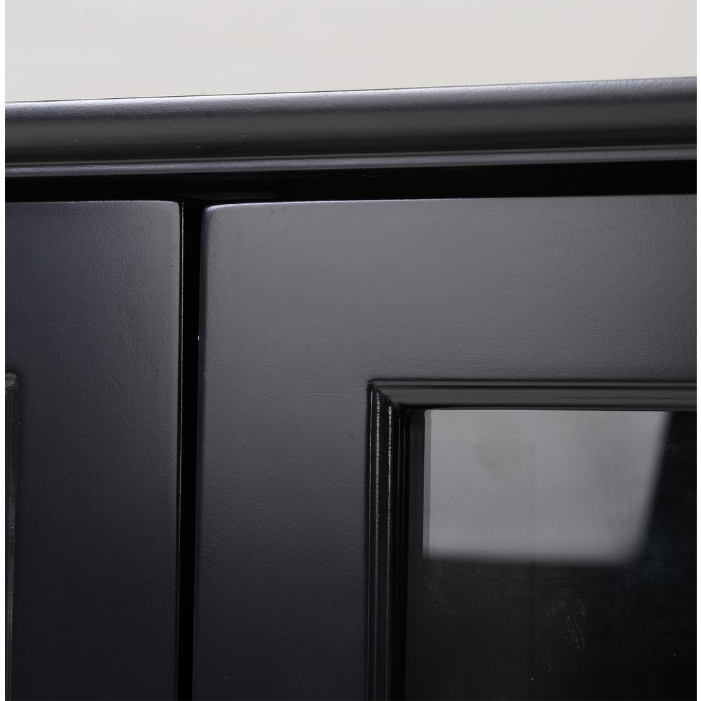 Black Glass Door Accent and Display Cabinet. Picture 3