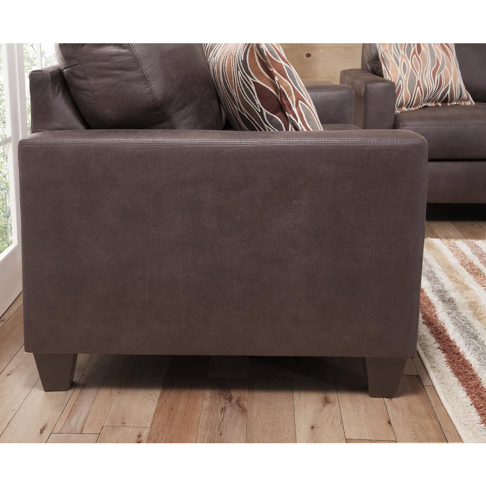 American Furniture Classics Loveseat with Two Accent Pillows, Brown. Picture 9