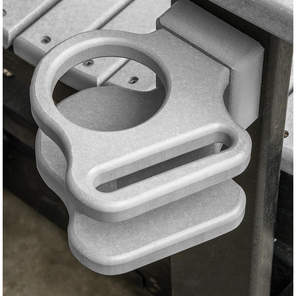 OS Home and Office Dual Fan Back Glider in Light Grey with a Black Base. Picture 4