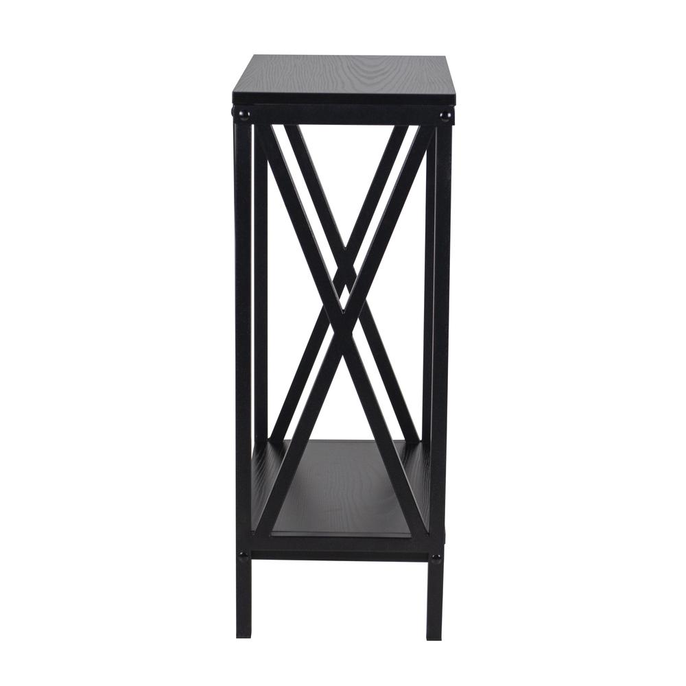20 Gallon Steel X-Frame Aquarium Stand, with lower shelf, Black. Picture 3