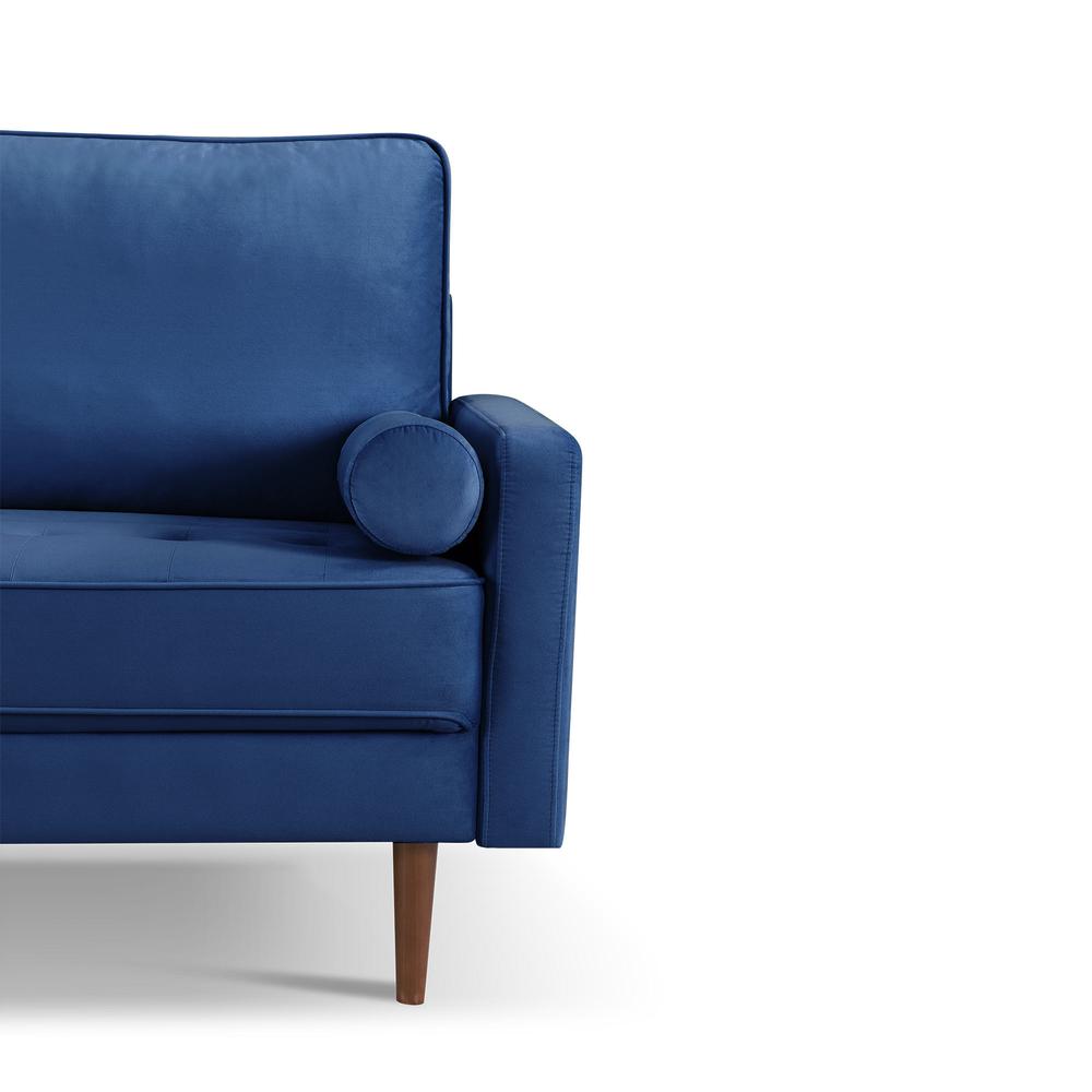 57 Inch Wide Upholstered Two Cushion Loveseat with Bolster Pillows. Picture 13