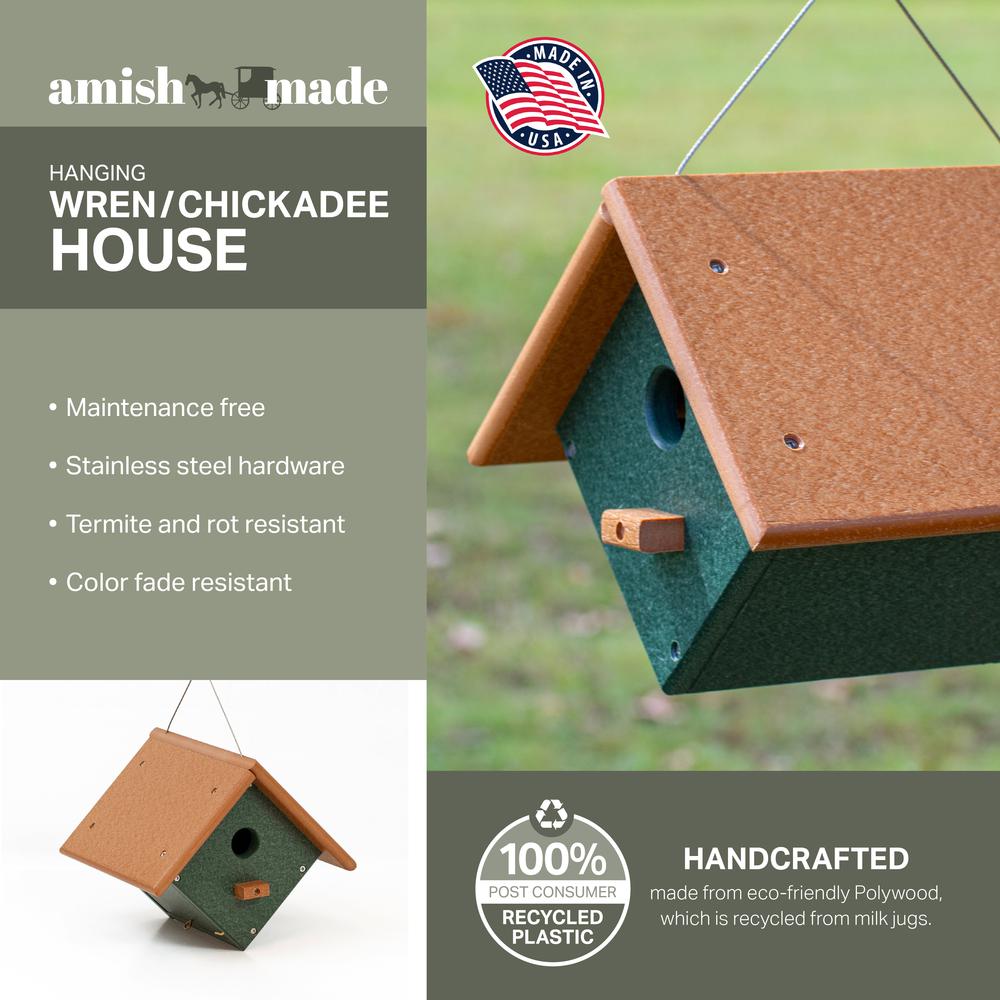 Wren or Chickadee Bird House Made of High Density Poly Resin. Picture 3