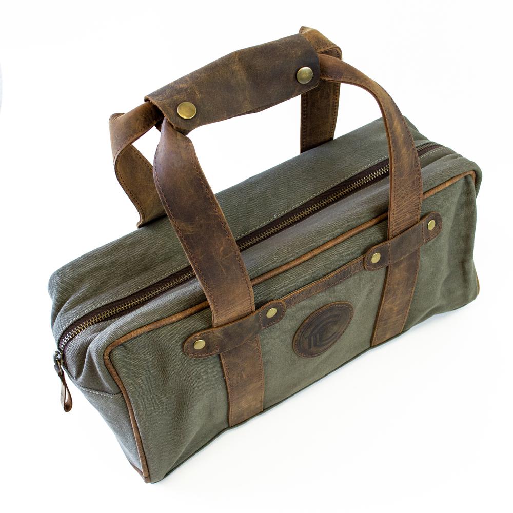 Canvas and Leather Ammo Bag. Picture 1