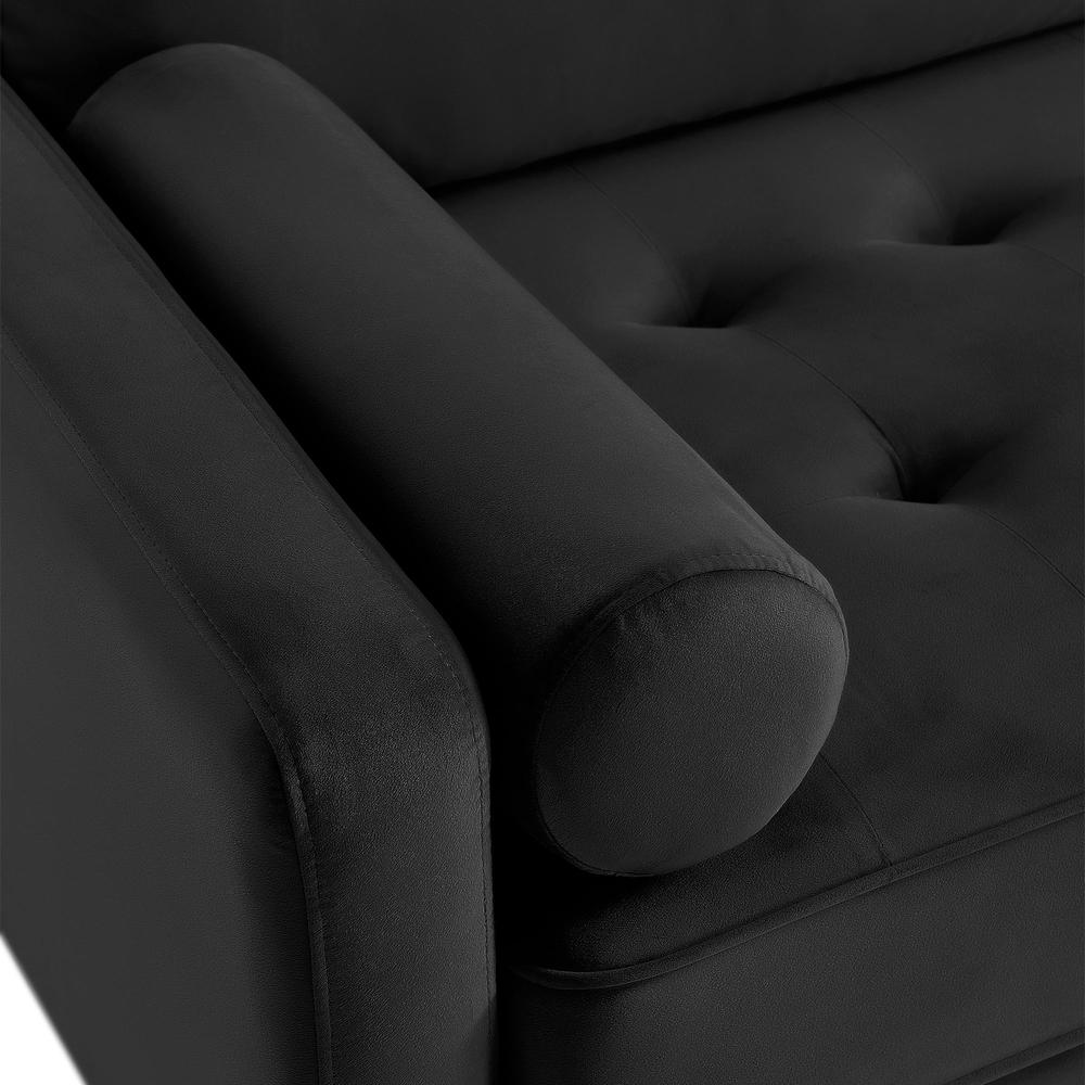 69 Inch Wide Upholstered Two Cushion Sofa with Bolster Pillows. Picture 8