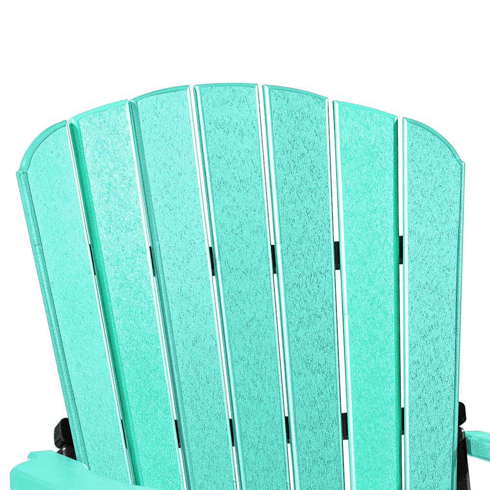 Fan Back Swivel Glider in Aruba and Black. Picture 3
