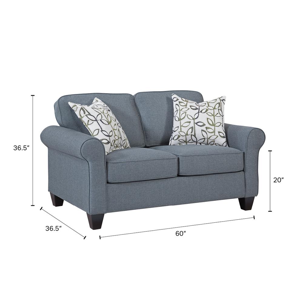American Furniture Classics Loveseat and 2 Accent Pillows. Picture 5
