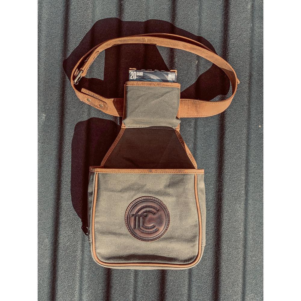 Canvas and Leather Skeet Pouch. Picture 6