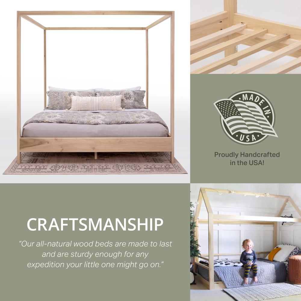 American Furniture Classics King Size Canopy Bed with Raised Platform. Picture 6