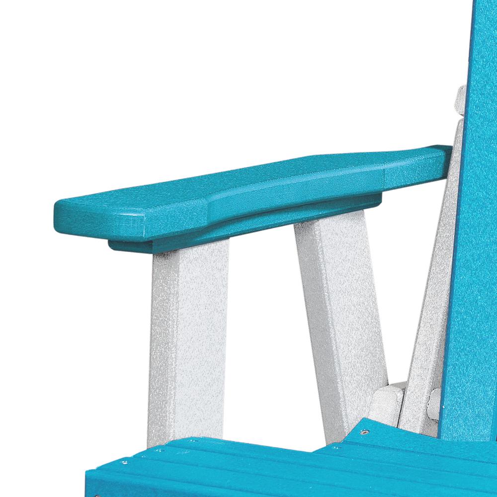 OS Home and Office Model 511ARW Fan Back Chair in Aruba Blue with a White Base, Made in the USA. Picture 4