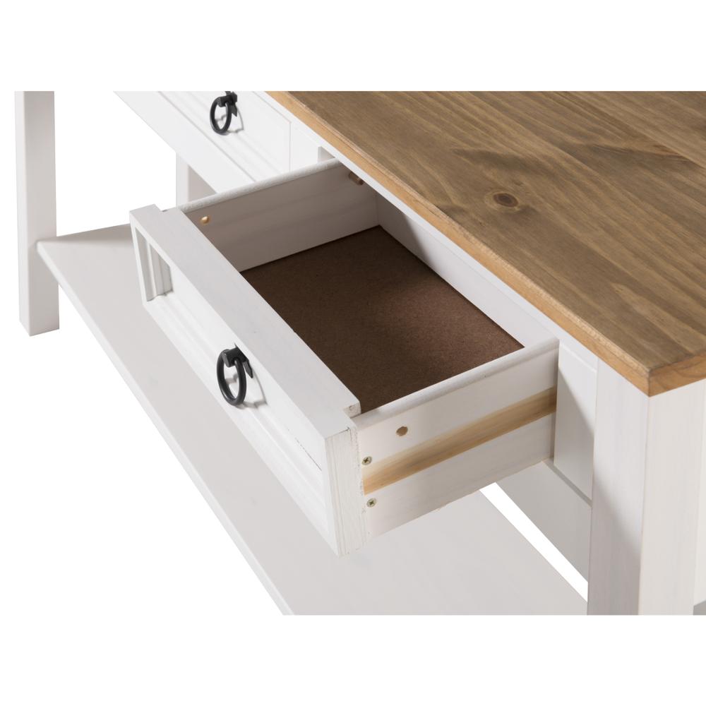 Model COW933 Cottage Series Wood Hall Table in Corona Snow. Picture 4