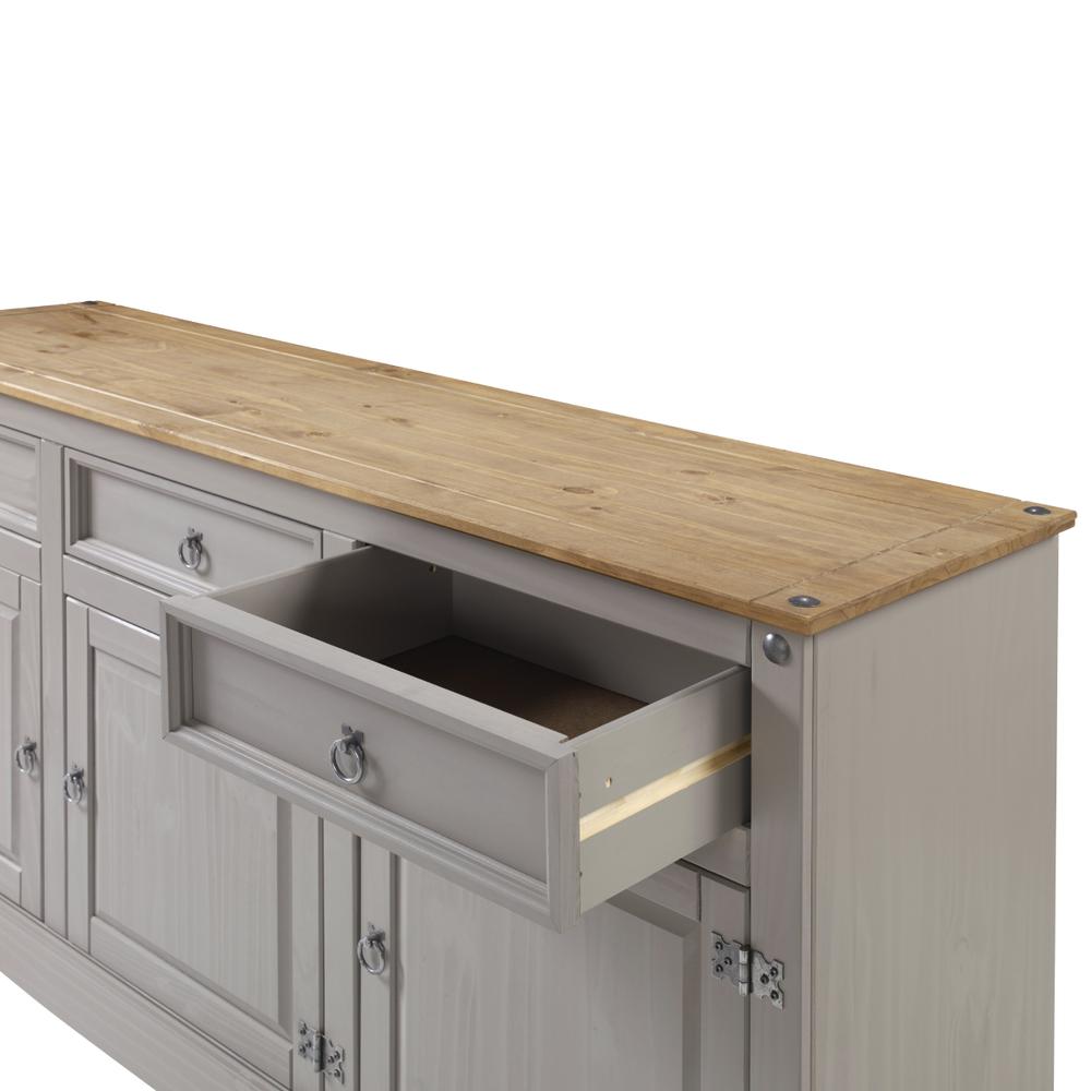 Model COG917 Cottage Series Wood Buffet Sideboard in Corona Gray. Picture 5