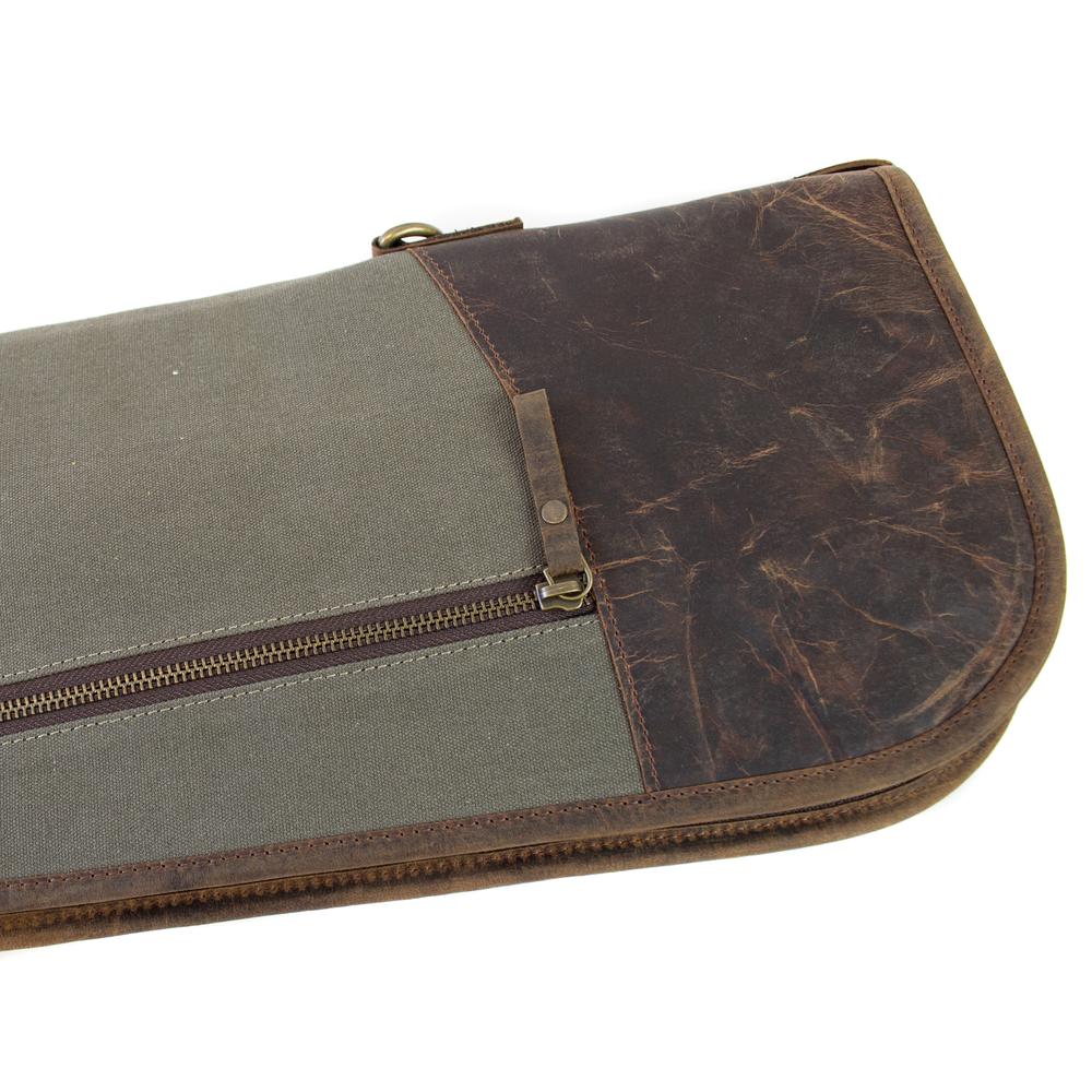 Canvas and Leather Shotgun Case. Picture 3