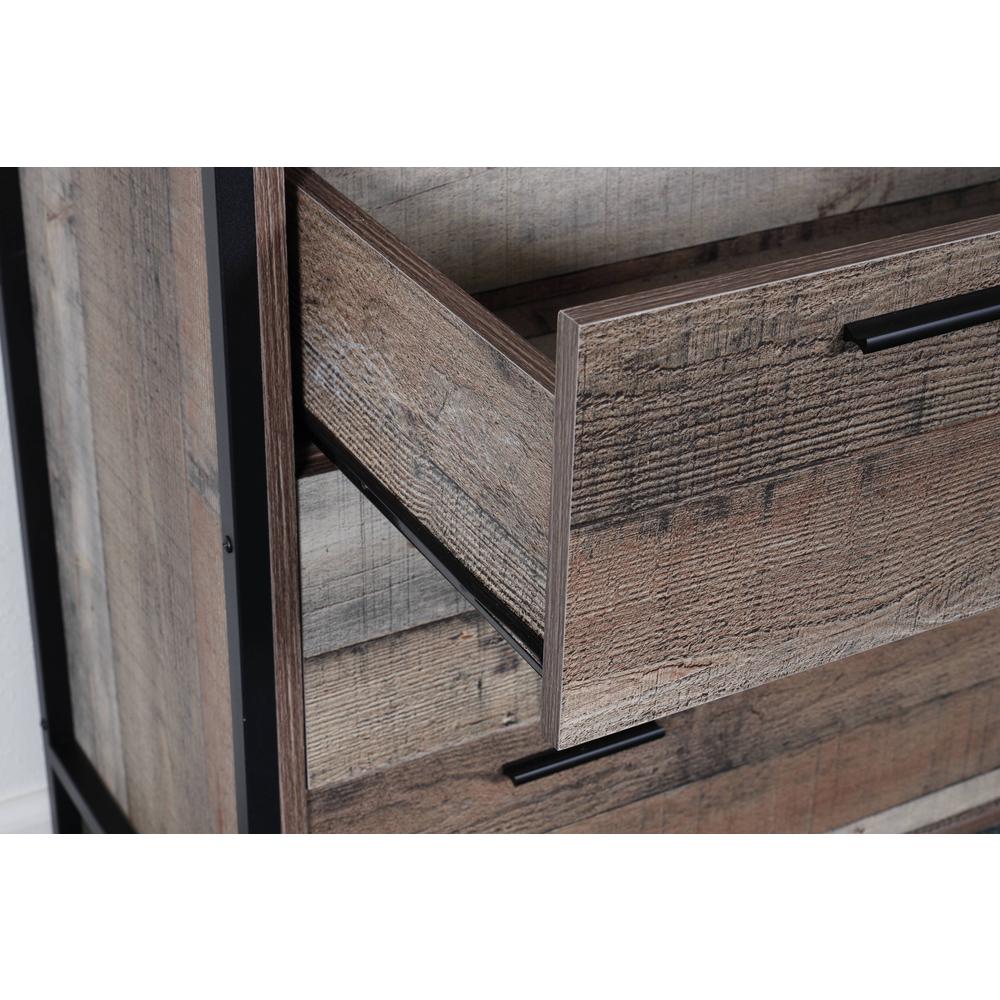 Four Drawer Chest with Metal Frame and Legs. Picture 4