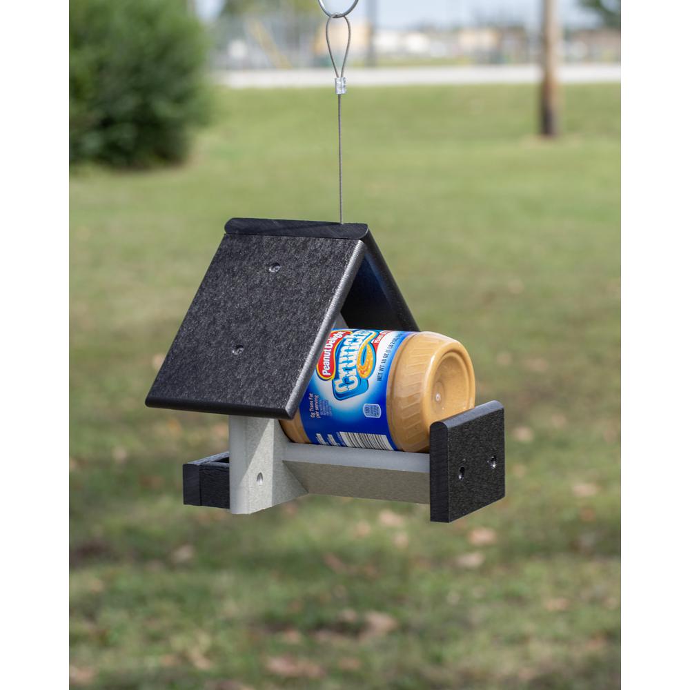 Peanut Butter Jar Bird Feeder Made with High Density Poly Resin. Picture 6