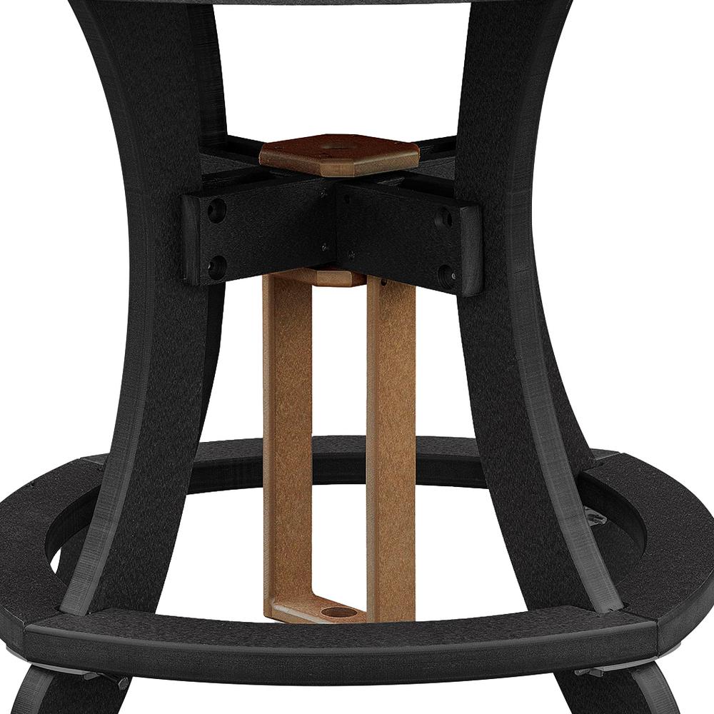 OS Home and Office Model 44R-C-CBK Counter Height Round Table in Cedar with Black Base. Picture 2