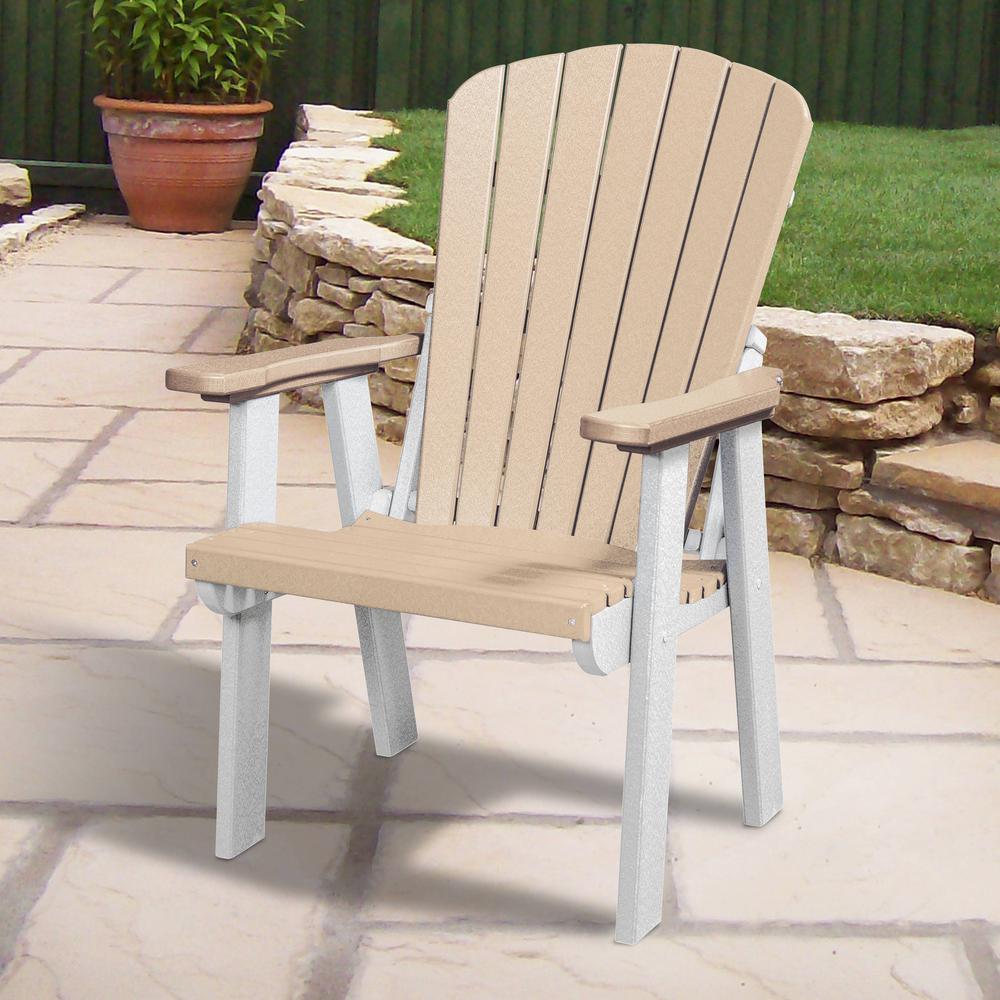 OS Home and Office Model 511WWWT Fan Back Chair  in Weatherwood with a White Base, Made in the USA. Picture 1
