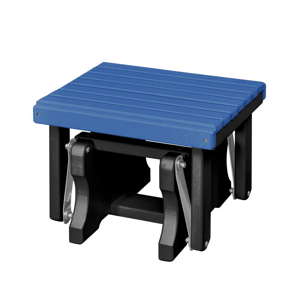 Gliding Ottoman in Blue and Black. Picture 1