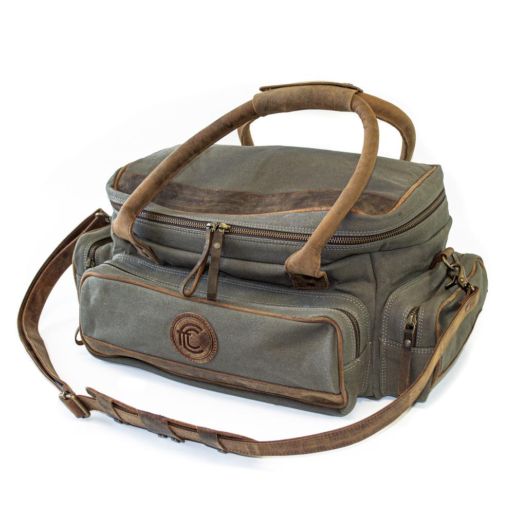 Canvas and Leather Field / Range Bag. Picture 1