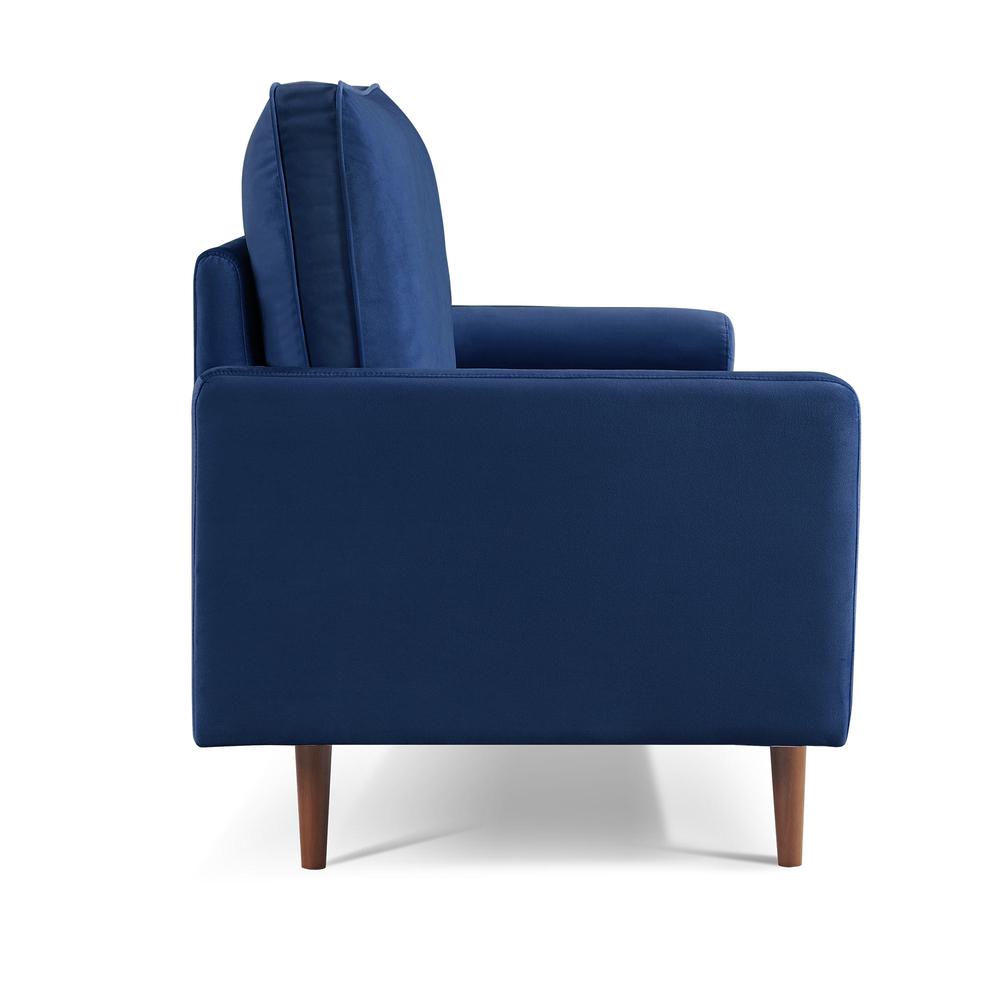 57 Inch Wide Upholstered Two Cushion Loveseat with Bolster Pillows. Picture 9