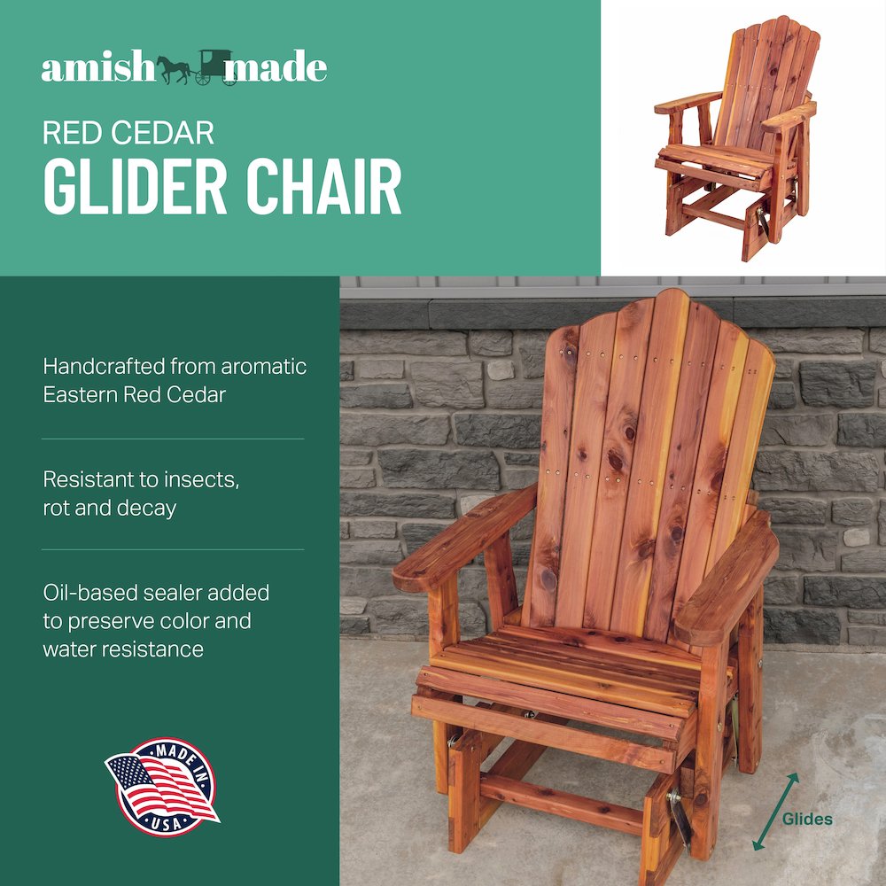 Cedar Adirondack Glider. Picture 15