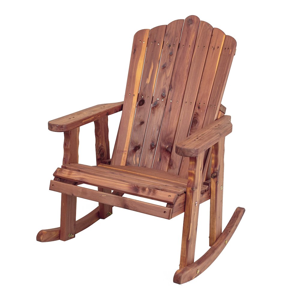 Cedar Adirondack Rocking Chair. Picture 1