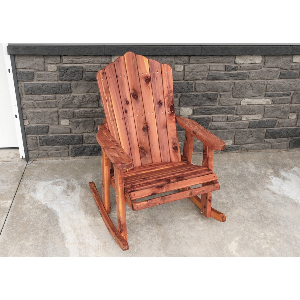 Cedar Adirondack Rocking Chair. Picture 5