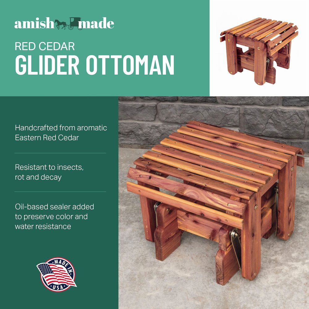 Cedar Gliding Ottoman. Picture 5