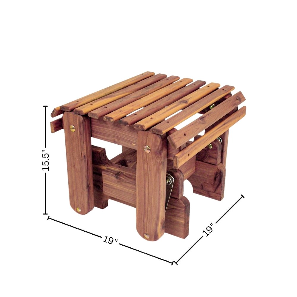 Gliding Ottoman, Footrest, Brown Wood Design. Picture 7