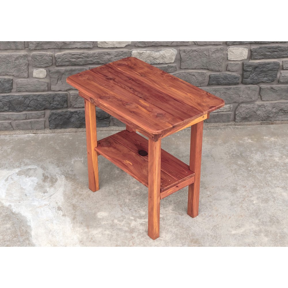 Cedar Rectangle Side Table. Picture 2