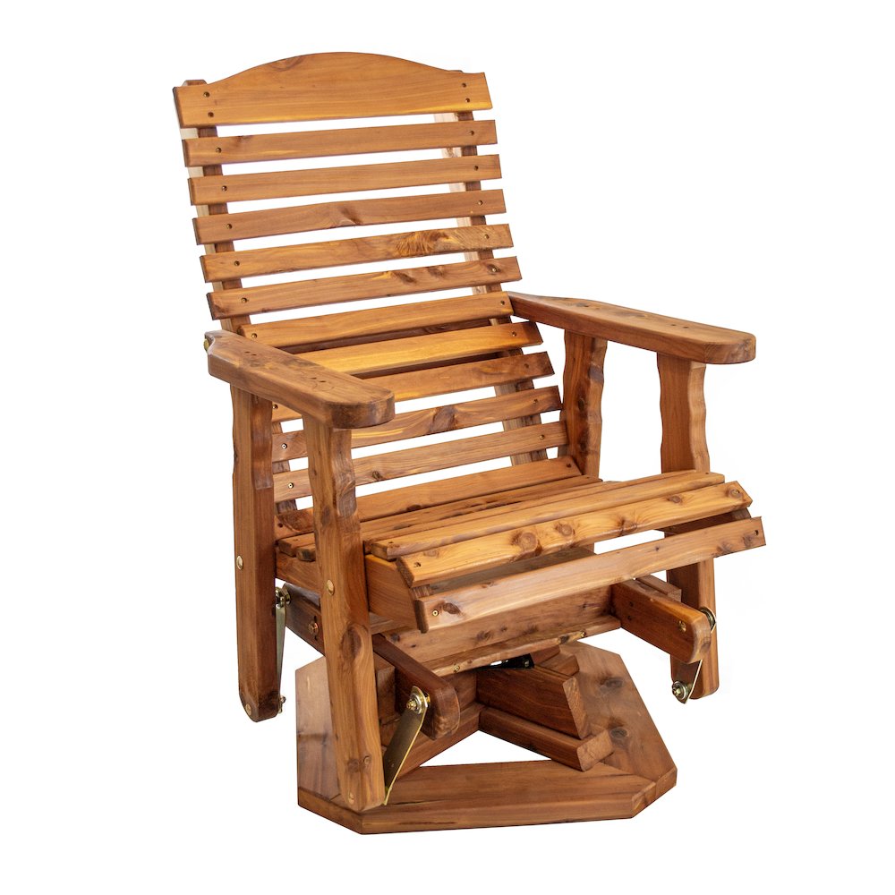 Slat Back Swivel Chair. Picture 1