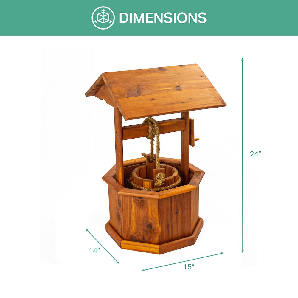 24" Small Wishing Well. Picture 7