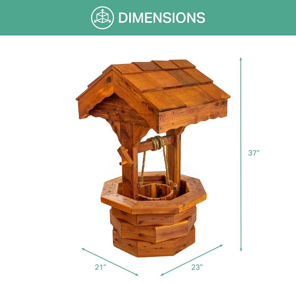 37" Medium Wishing Well. Picture 5