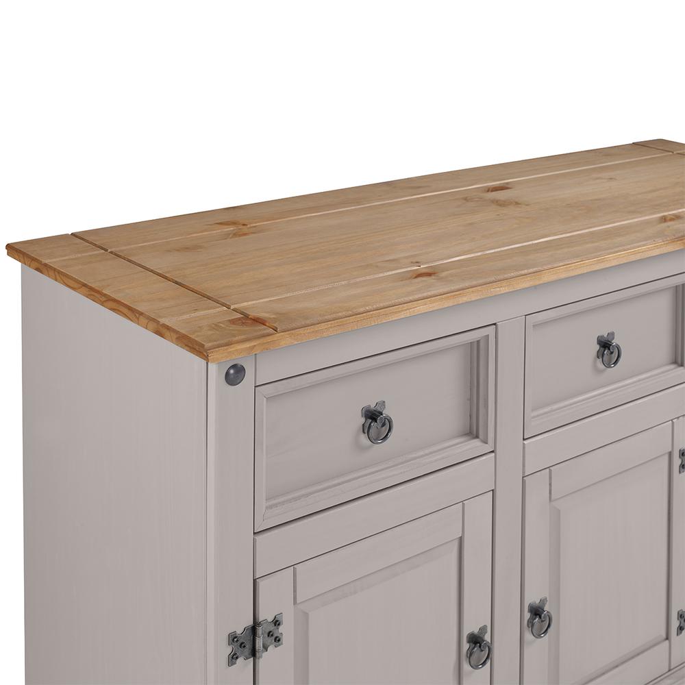 Model COG388 Cottage Series Wood Buffet Sideboard in Corona Gray. Picture 5