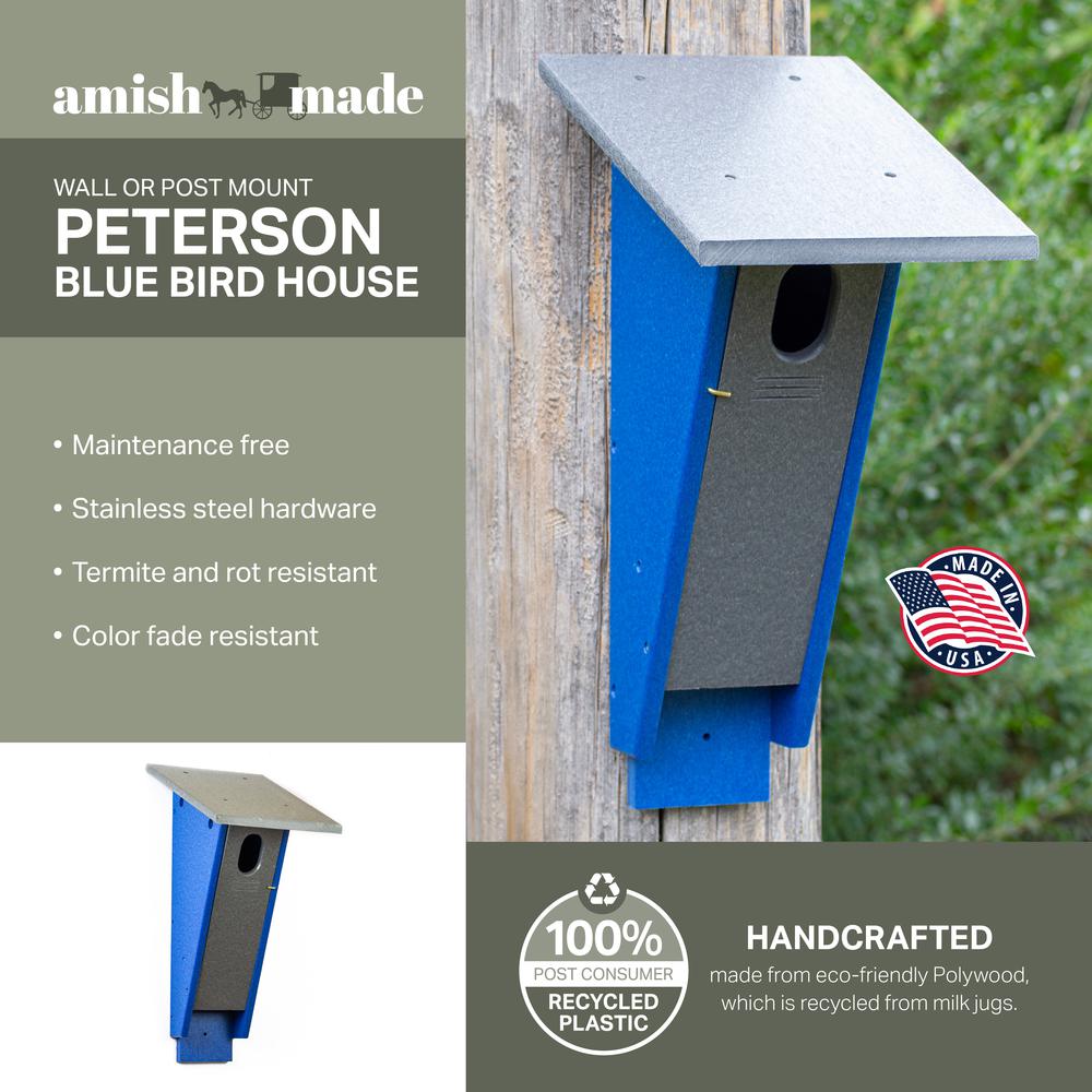 Peterson Blue Bird House Made with High Density Poly Resin. Picture 3