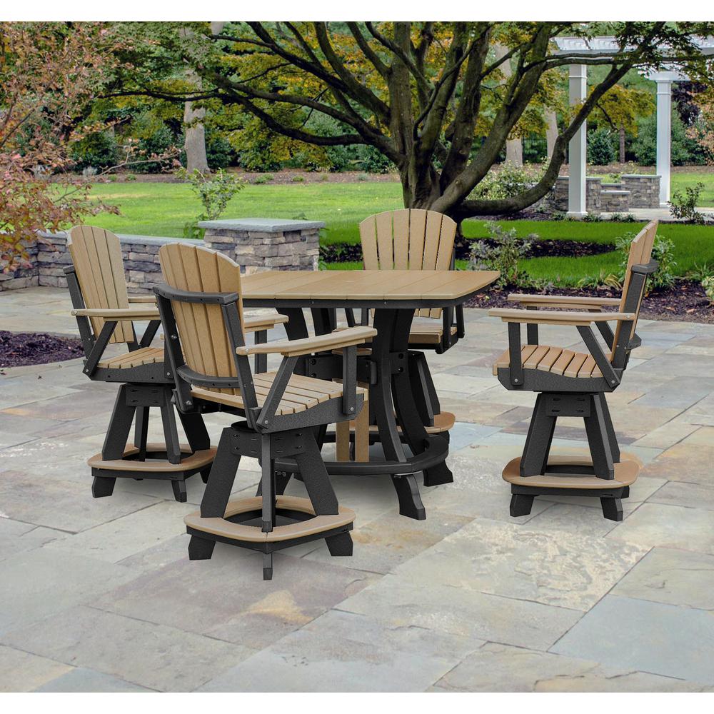 OS Home and Office Model 130-C-CBK Counter Height Swivel Arm Chair in Cedar on a Black Base. Picture 7