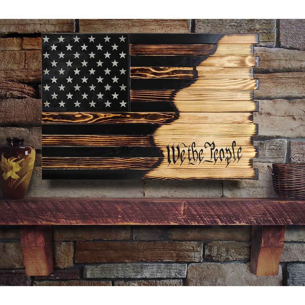 Wall Hanging Gun Concealment with Two Secret Compartments. Picture 3