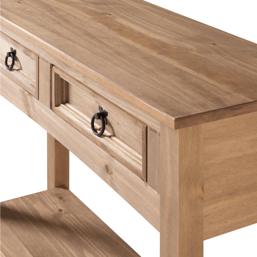 Model COR934 Cottage Series Solid Wood Hall Table in Corona Brown. Picture 6