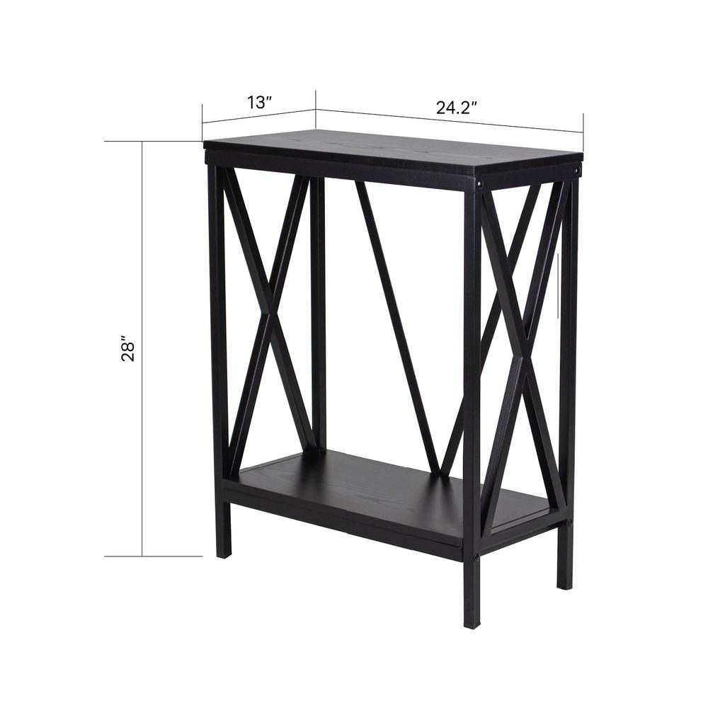 20 Gallon Steel X-Frame Aquarium Stand, with lower shelf, Black. Picture 5