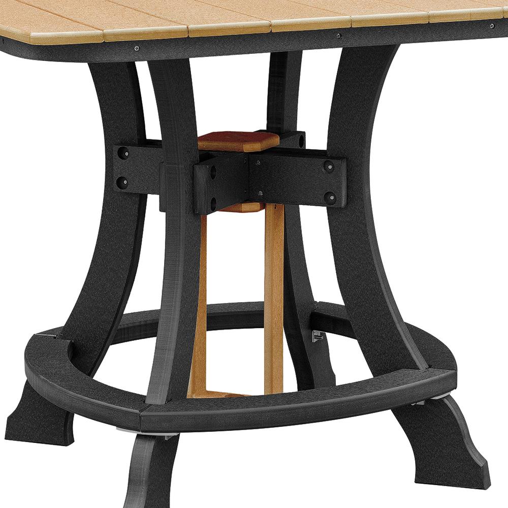 OS Home and Office Model 44S-C-CBK Counter Height Square Table in Cedar with Black Base. Picture 2