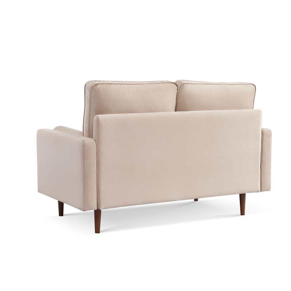 57 Inch Wide Upholstered Two Cushion Loveseat with Bolster Pillows. Picture 12