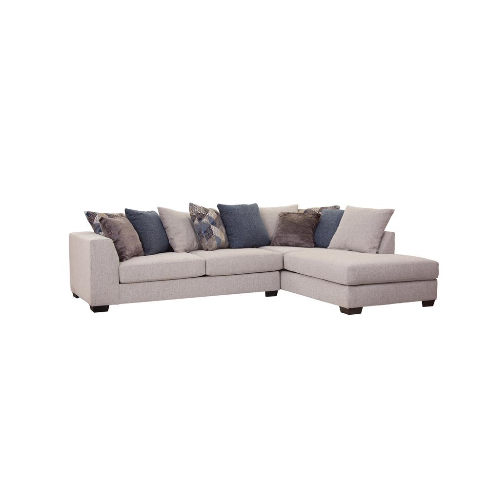 American Furniture L Shaped Sectional Sofa with 9 Loose Back Pillows and 2 Accent Pillows. Picture 1