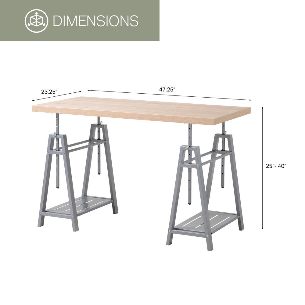 Kyndall Laine Select Model KYLN22 Variable Height Desk with Metal Base. Picture 2