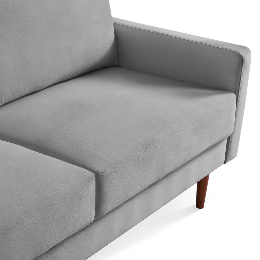 69 Inch Wide Upholstered Two Cushion Sofa with Square Arms. Picture 7